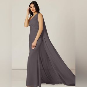 NWT Azazie Lydia Dress (Pewter)